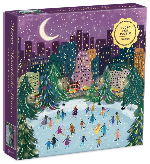 Moonlit Ice Skating Puzzle 500 Pieces