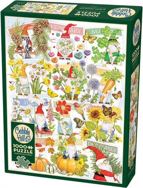 Cheerful Life of Gnomes Puzzle by Cobble Hill 1000 Pieces