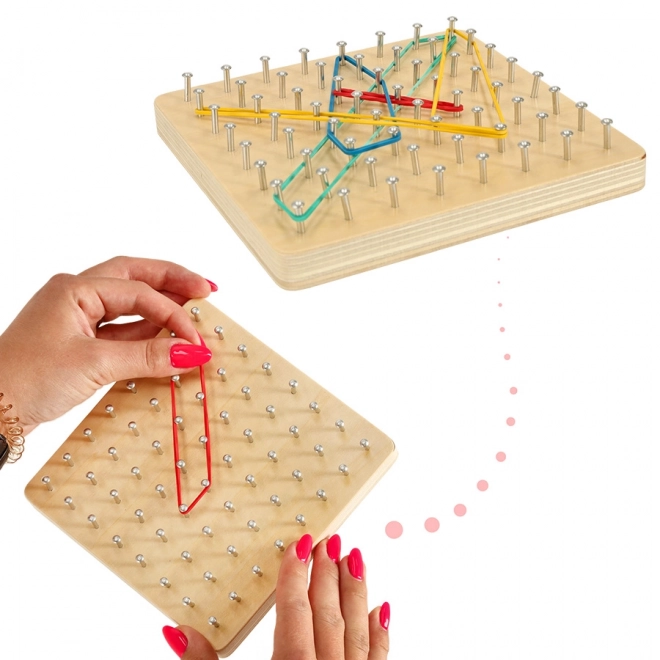 Geoboard Wooden Shape Creation Puzzle