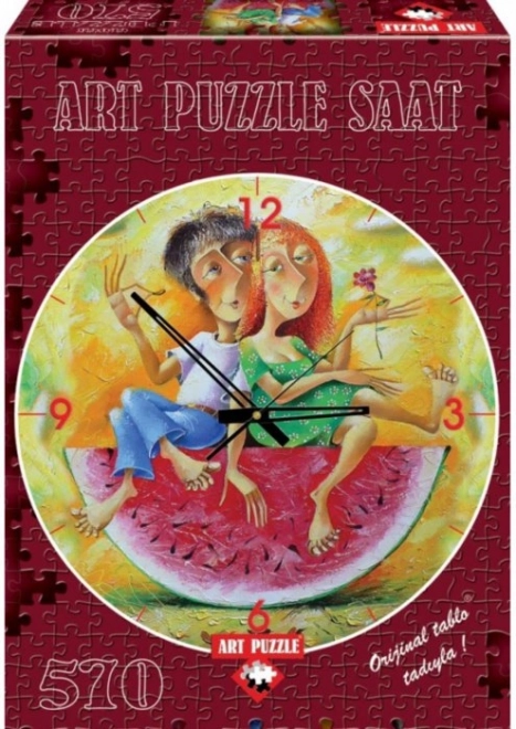 Art Puzzle Clock We Love Red 570 Pieces