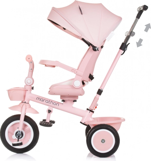 Chipolino Kids Tricycle with Canopy Marathon 2-in-1 Flamingo