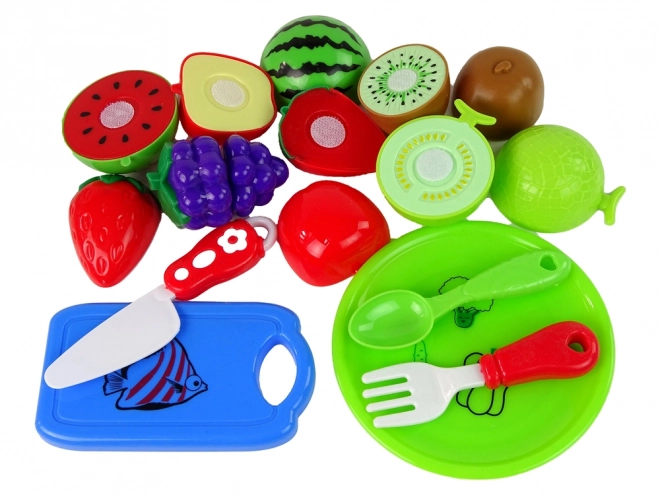 Fruit Cutting Set with Plate and Utensils