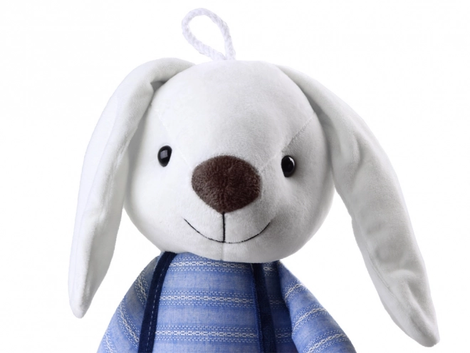 Plush Rabbit in Overalls Toy – blue