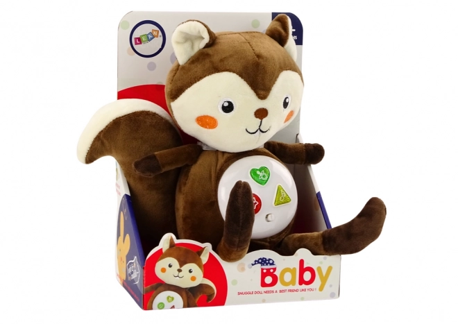 Interactive Plush Squirrel Lullaby Toy with Melodies