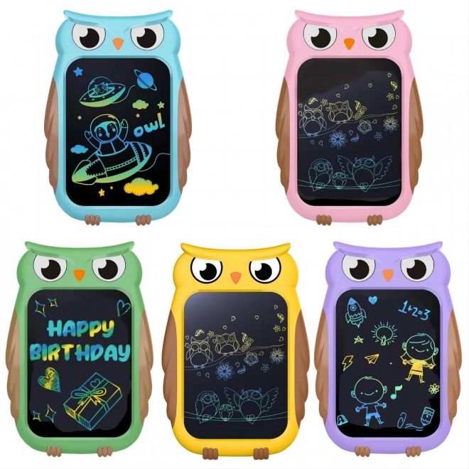 Colorful Owl Drawing Tablet for Kids 3+