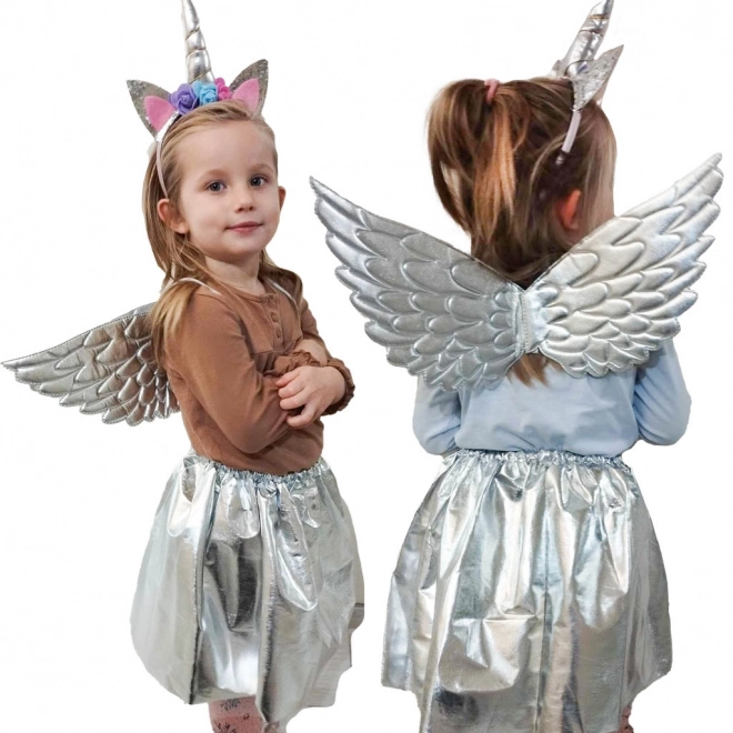 Silver Unicorn Costume with Skirt and Headband