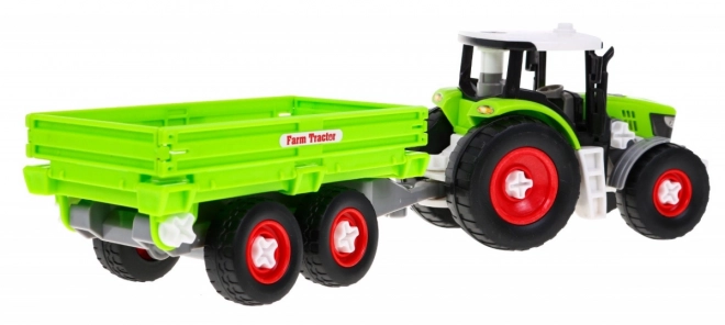 Buildable Tractor with Trailer for Children 3+ Screwdriver Set with Bulldozer