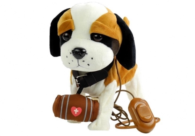 Interactive St. Bernard Puppy with Leash and Kennel