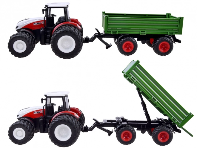 Remote Control Tractor with Green Trailer Toy