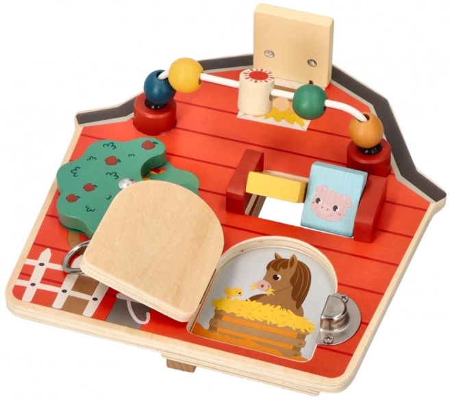 Wooden Barn Activity Board