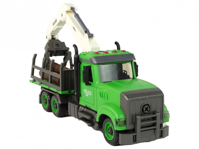 Green Timber Transport Vehicle