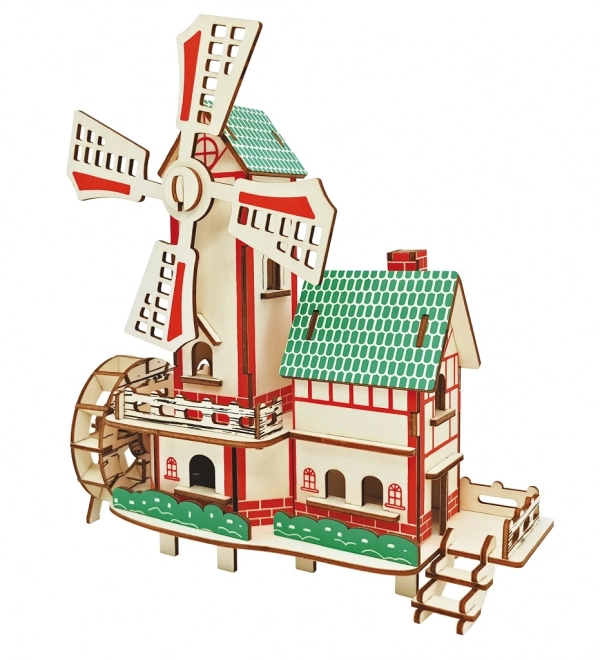 Woodcraft Wooden 3D Puzzle Windmill