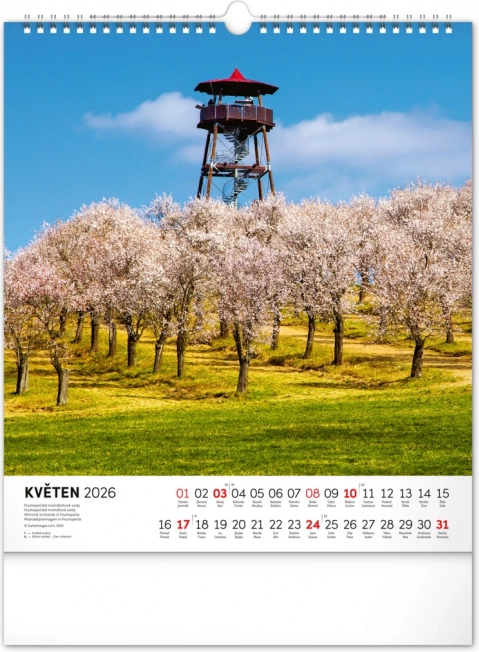 Calendario da parete Passeggiate nel paesaggio moravo 2026