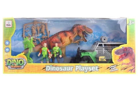 Battery Operated Dinosaur Set with Terrain Car