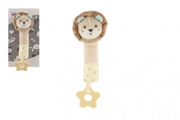 Lion Squeaker and Teether Plush Toy