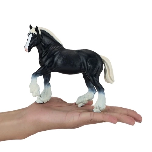 Majestic Black Clydesdale Horse Toy