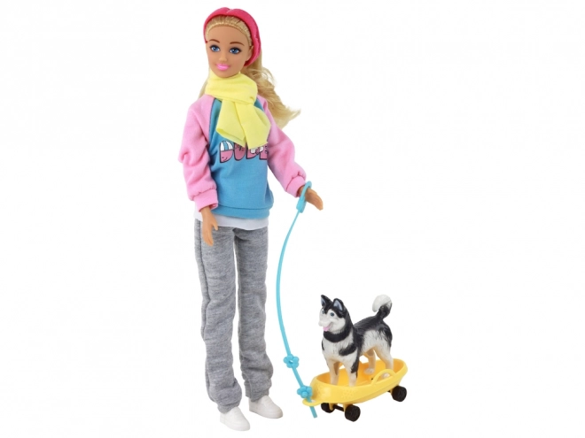 Anlily Doll with Husky Winter Adventure