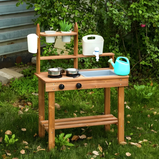 Children's Outdoor Mud Kitchen Made of Fir Wood by Ecotoys