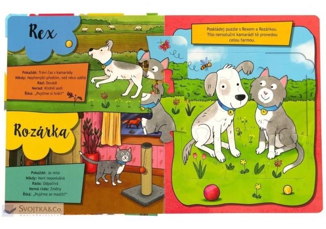Kniha s puzzle: kamarádi zvířátka