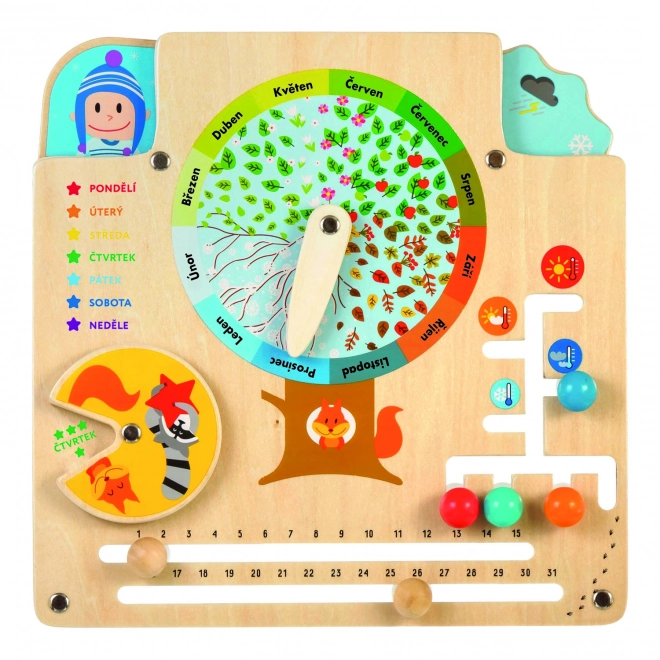 Lucy & Leo Nature Calendar - Wooden Educational Board