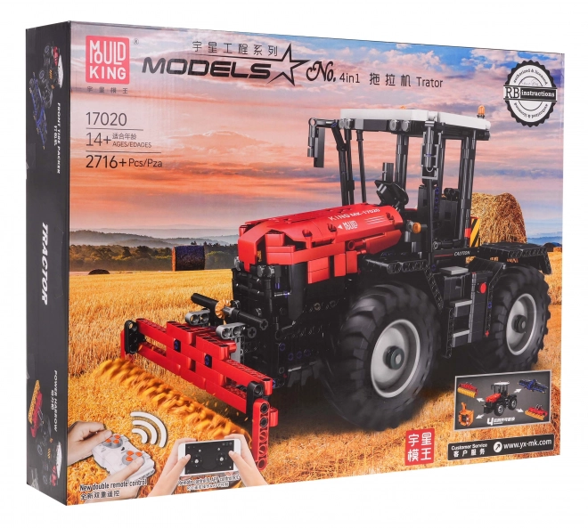 Remote Controlled Red Tractor Building Set