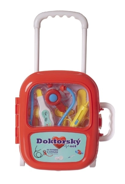 Doctor Play Set With Stethoscope In Wheeled Plastic Case