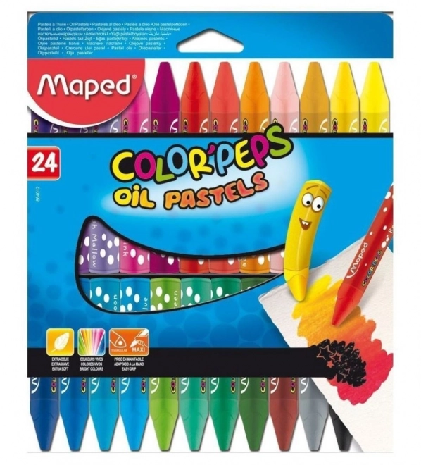 Maped triangular oil pastels Color'Peps 24 pcs