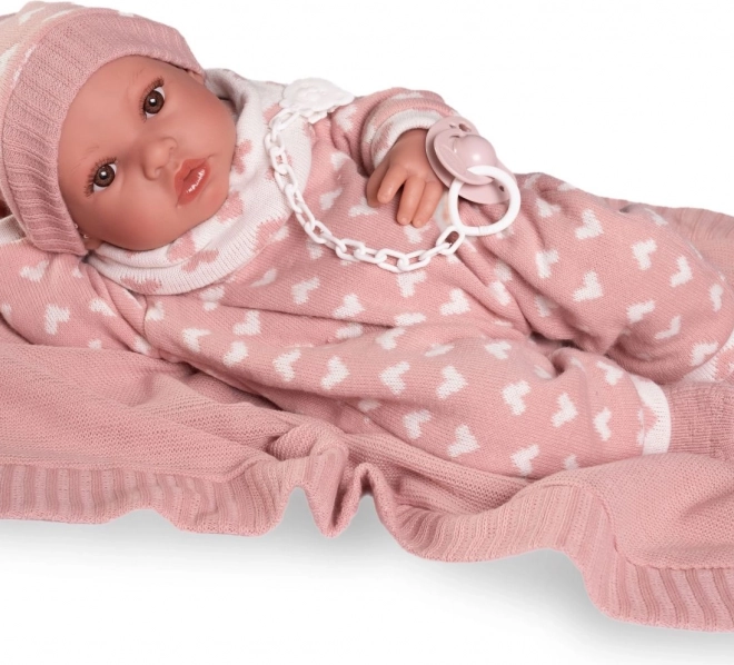 Erika - Poupée Réaliste Bébé avec Corps Entièrement en Vinyle 42 cm