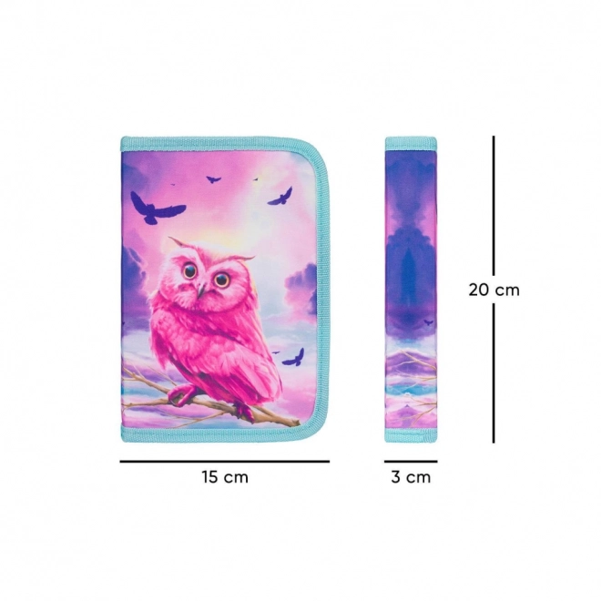 Baagl school pencil case one layer owl