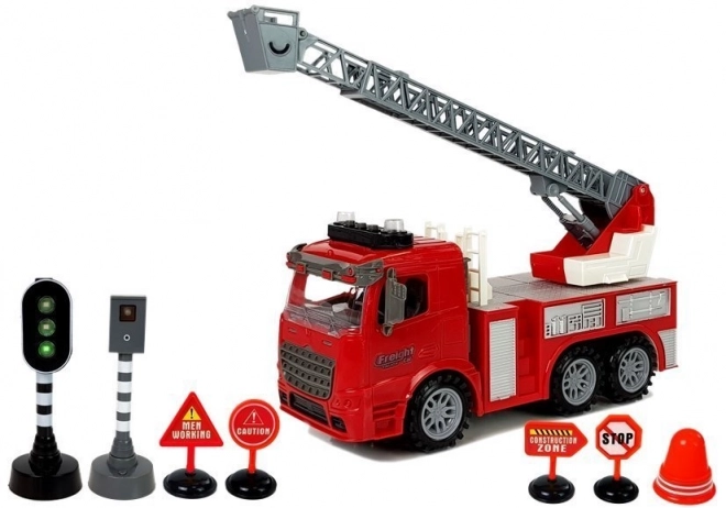 Firefighter Traffic Sign Set with Light and Sound Effects