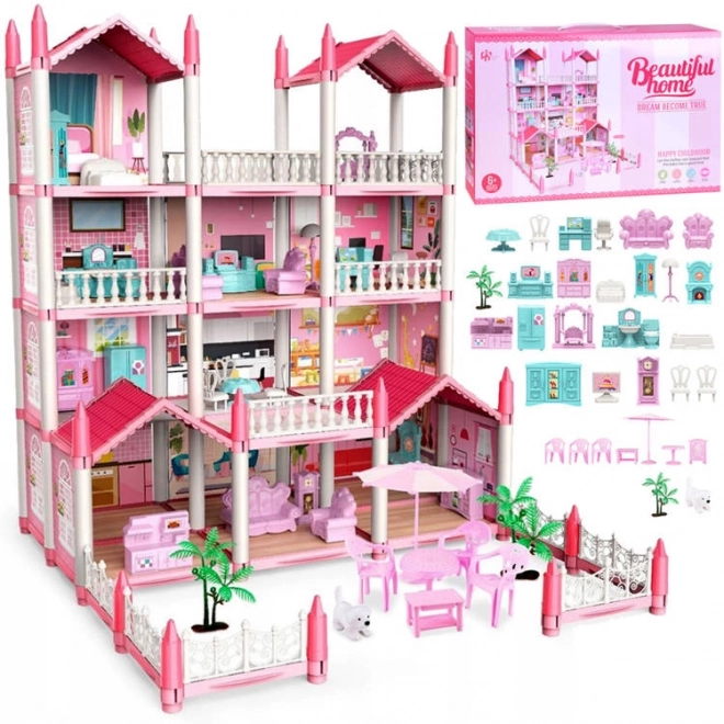 Luxury Dollhouse with Furniture Set