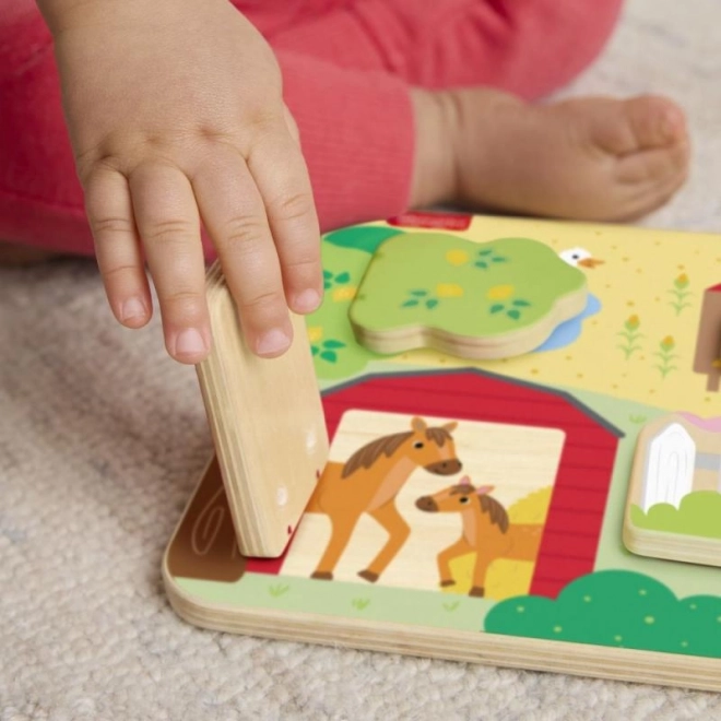 Fisher-Price Wooden Hide-and-Seek Game with Animals