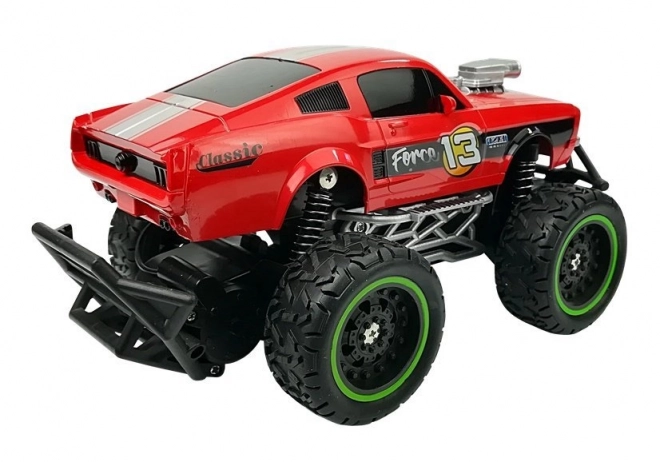 Remote Control Off-Road Car with High Red Wheels