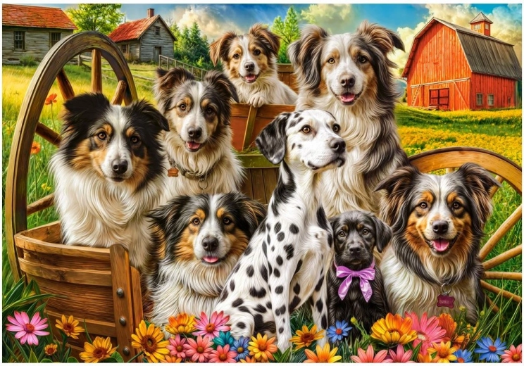 Castorland puzzle boldog kutyák a vidéken 1000 darab