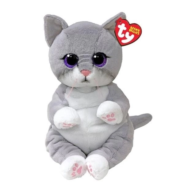 Ty Beanie Bellies Gray Cat Plush 24 cm