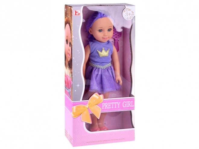 Queen of Purple Doll with Purple Hair 38 cm