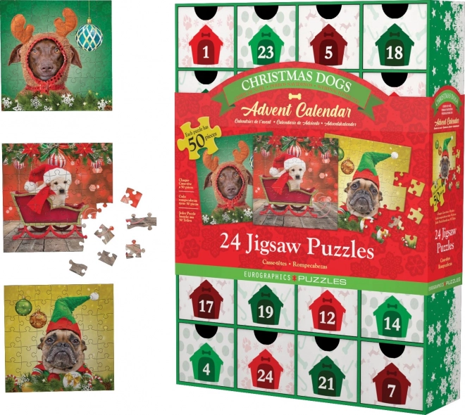 Eurographics Puzzle Advent Calendar: Christmas Dogs