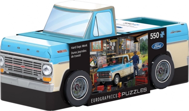 Pickup Truck 550 Piece Puzzle in Tin Box