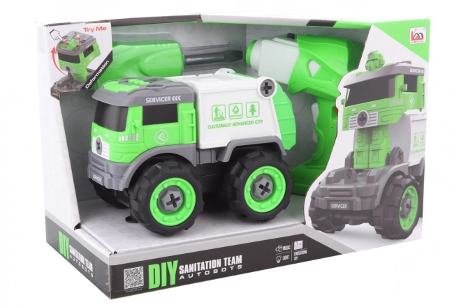 Remote Control Transformable Garbage Truck Toy