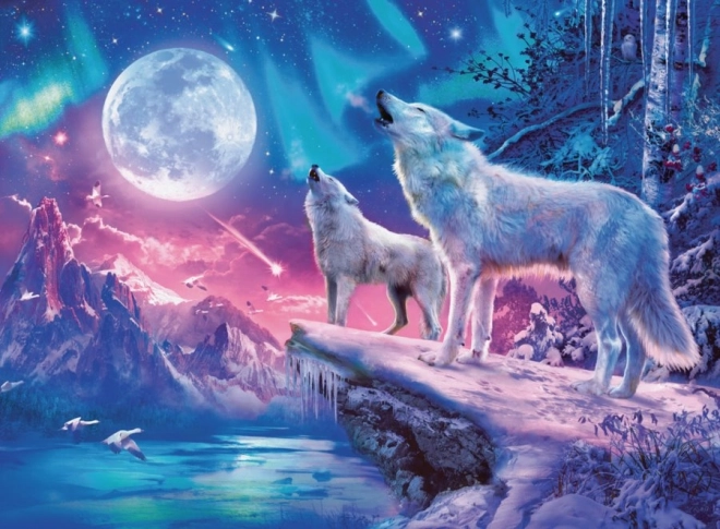 Glow-in-the-Dark Howling at Dusk Puzzle 500 Pieces