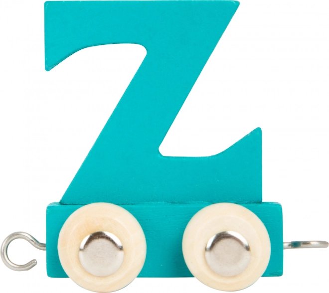 Colorful Wooden Train Car Letter Z