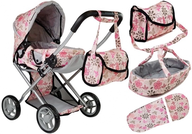 Toy Stroller Alice in Pink Floral Design