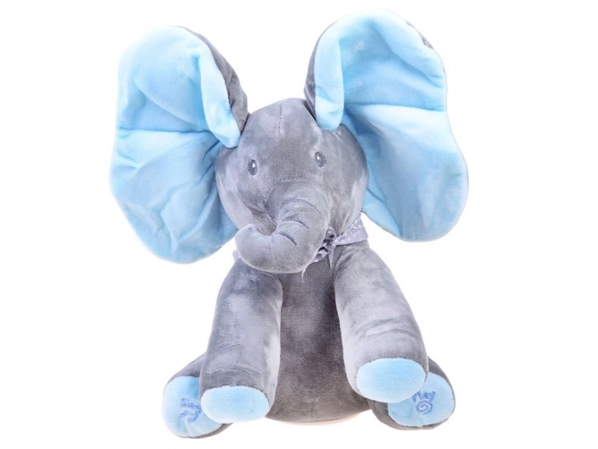 Interactive Plush Elephant Toy – Red