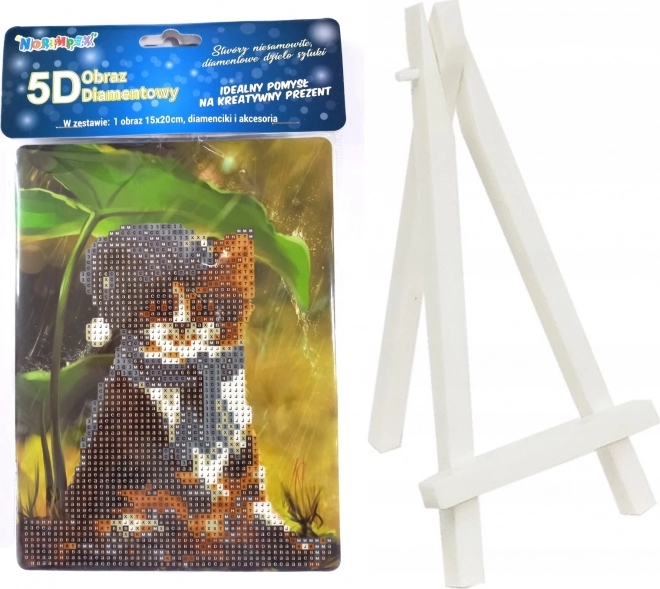 Diamond Painting Kit Small Kitten with Stand