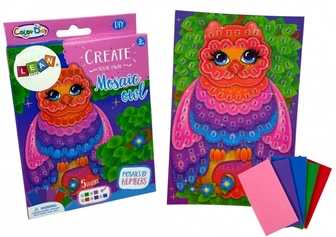 Colorful Mosaic DIY Craft Set Owl