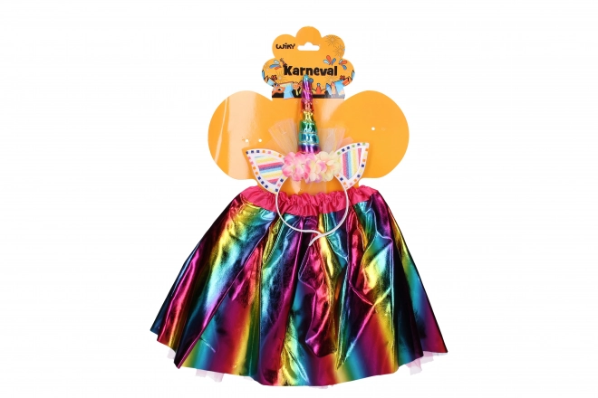 Colorful Unicorn Costume Skirt with Headband