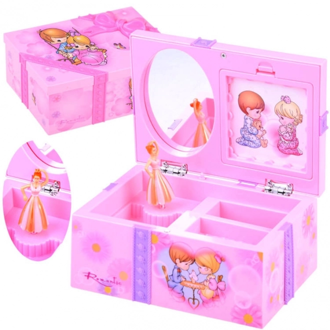 Pink Jewelry Box with Music for Little Girl's Treasures