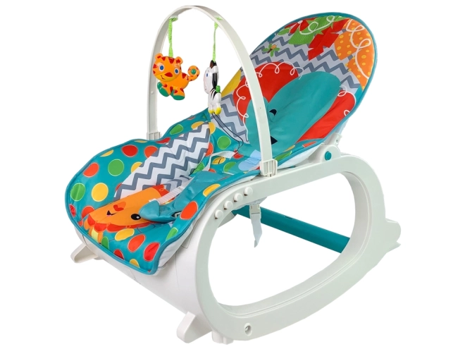 Rocking Baby Cradle and High Chair 2-in-1 with Vibration and Music