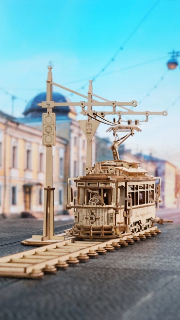 3D Wooden Mechanical Tram Puzzle