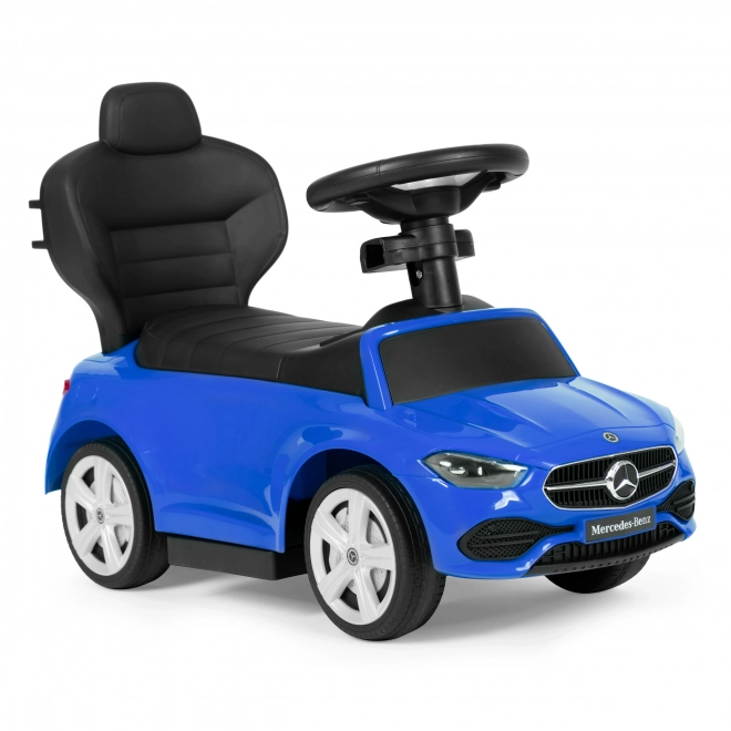 Mercedes C Class Ride-On Car With Interactive Steering Wheel Blue